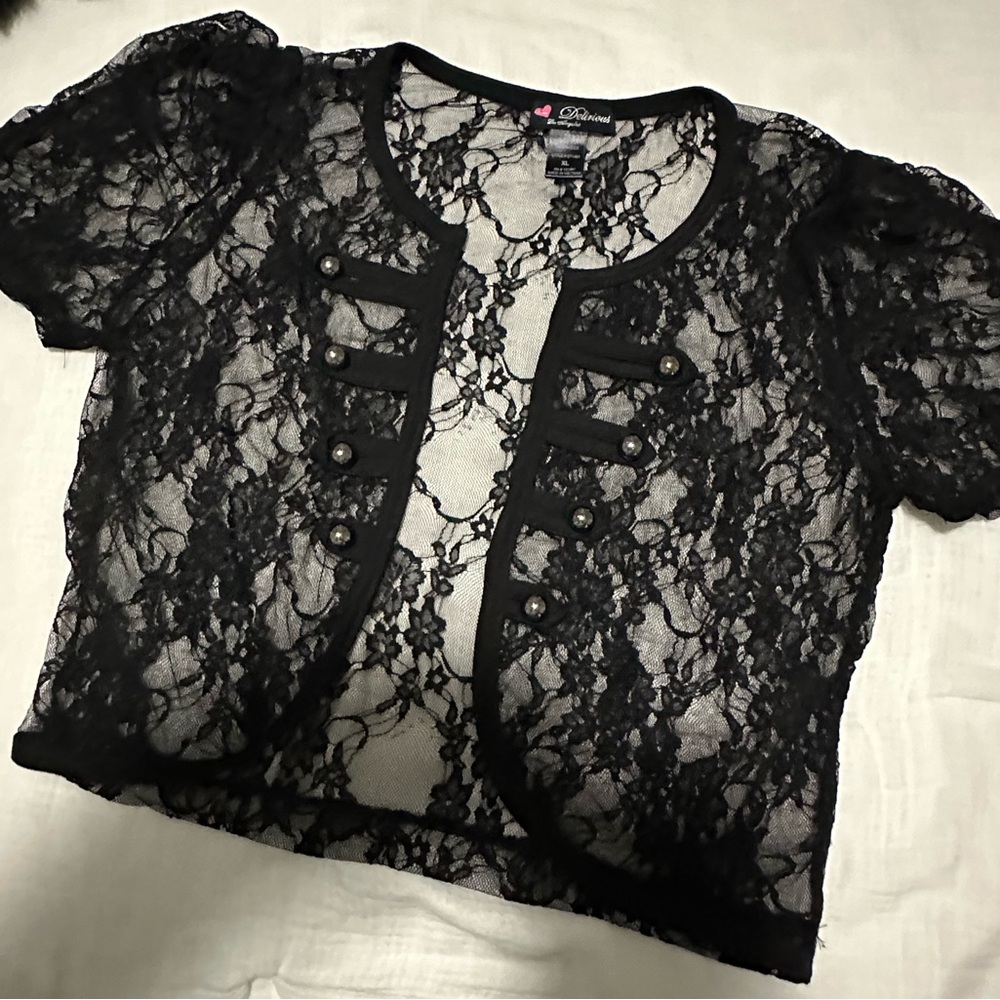 Elegant Black Lace Jacket